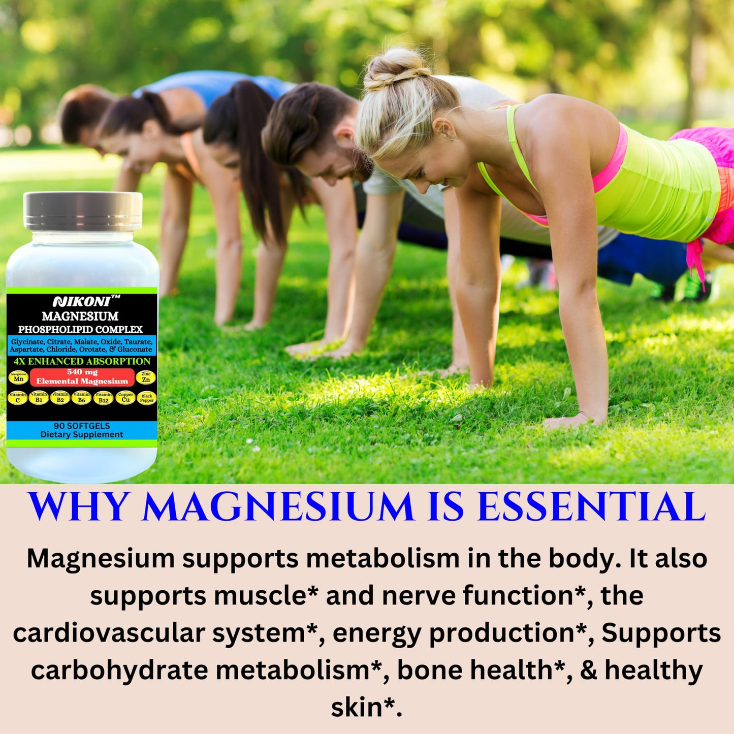 Nikoni Phospholipid Magnesium Complex 2500mg Softgels 360