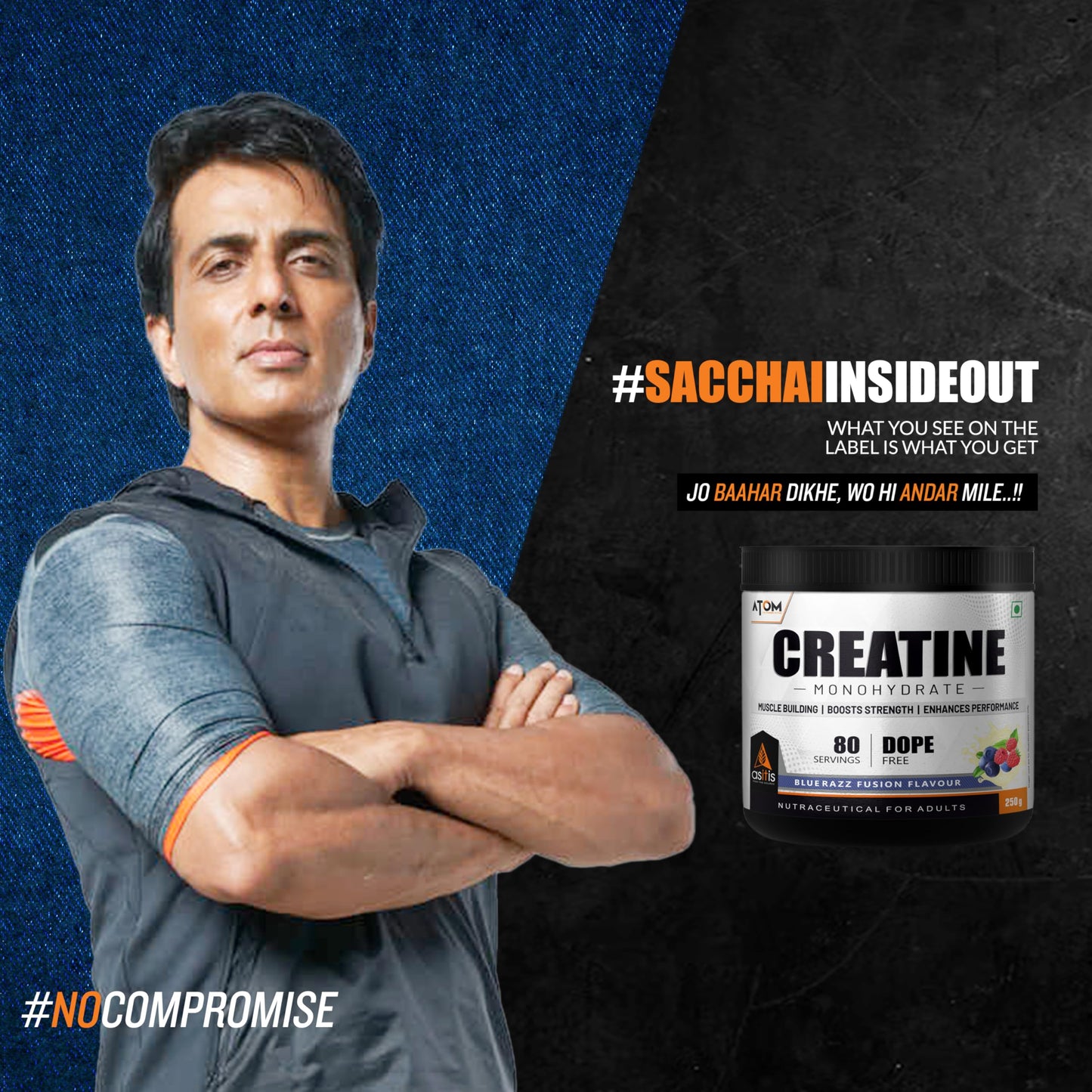 Asitis Nutrition AS-IT-is Atom Creatine Monohydrate Powder 250 g