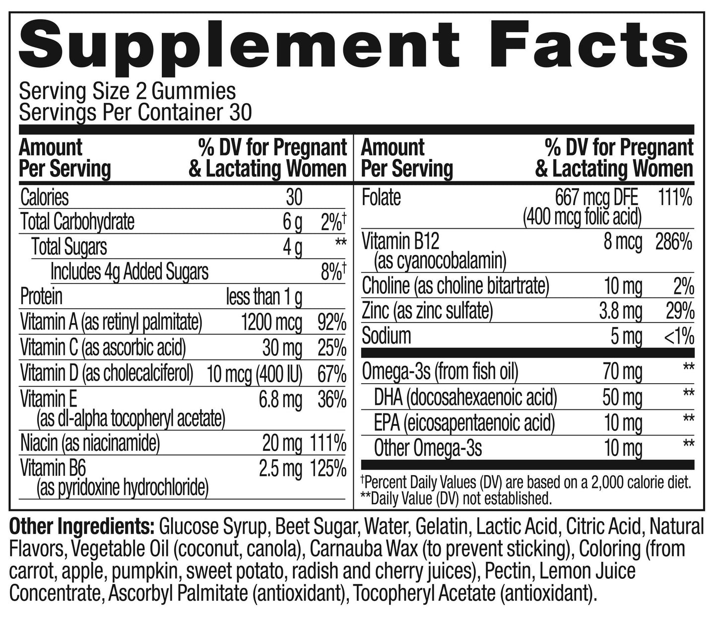 OLLY Prenatal Multivitamin Gummy 180 Count