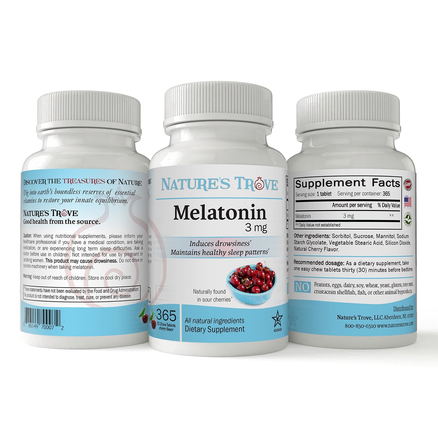 Nature's Trove Melatonin 3mg Tablets 730
