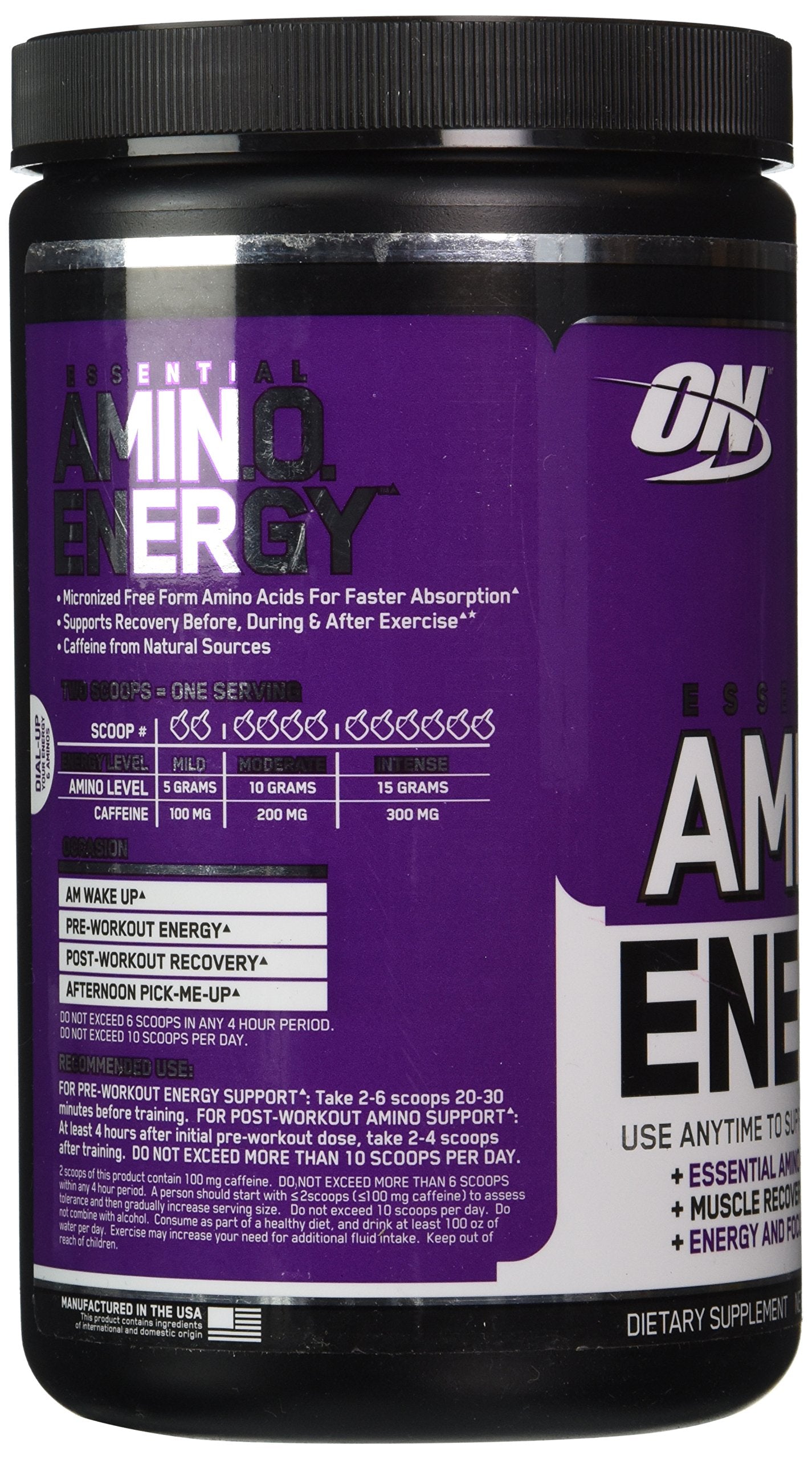 Optimum Nutrition Essential Amino Energy Powder, Concord Grape, 9.5 oz
