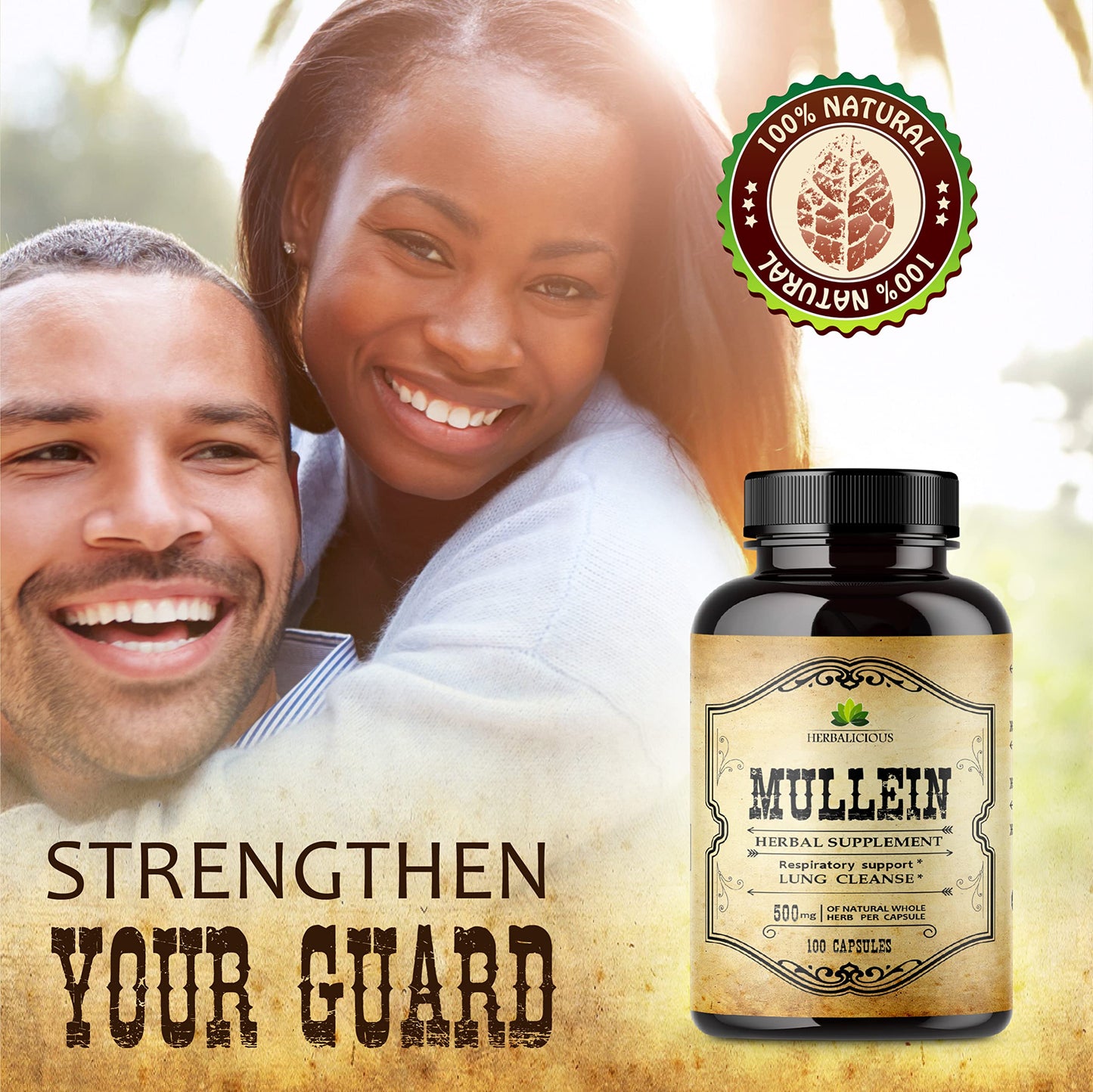 HERBALICIOUS Mullein Leaf Extract 100 Capsules