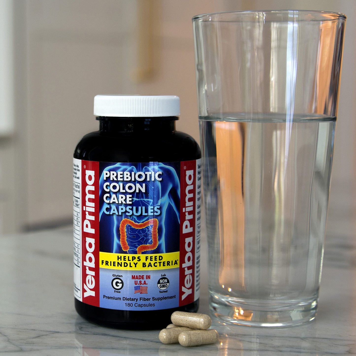 Yerba Prima Prebiotic Colon Care Capsules 360