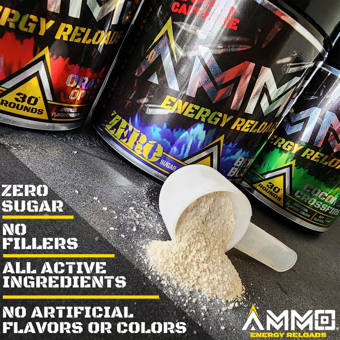 AMMO Energy Reloads Pre Workout Powder 7.4 Ounce