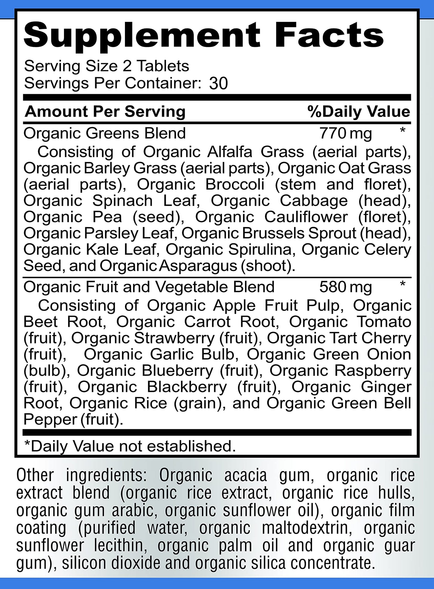 YUMMYVITE Fruit and Veggie Superfood Greens - 28 Fruits and Vegetables incl. Alfalfa, Barley Grass, Spirulina, Beet Root, Tart Cherry, Concentrated Natural Antioxidants, 60 Tablets