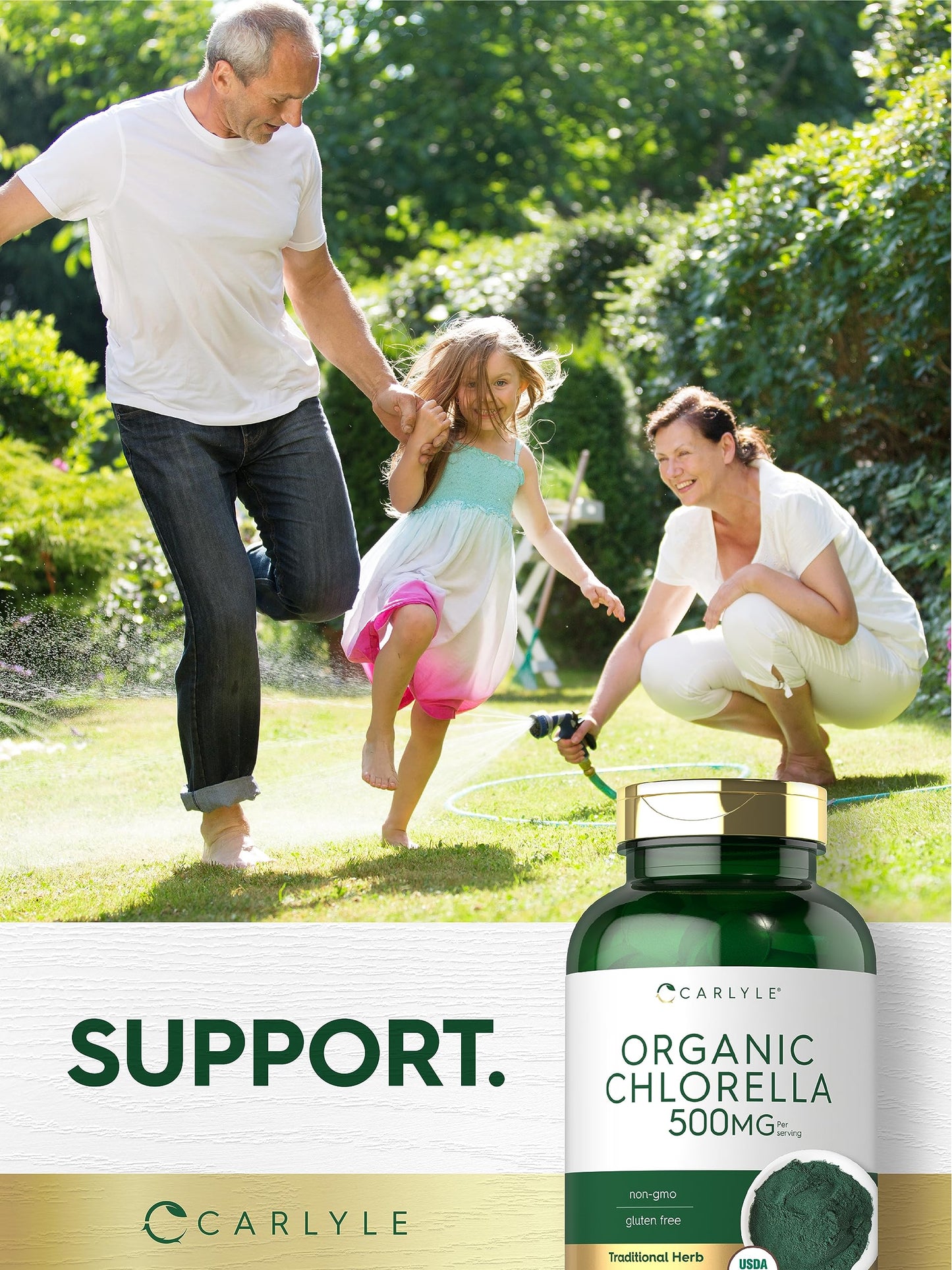 Carlyle Chlorella Tablets Organic 500 mg, 1000 Count