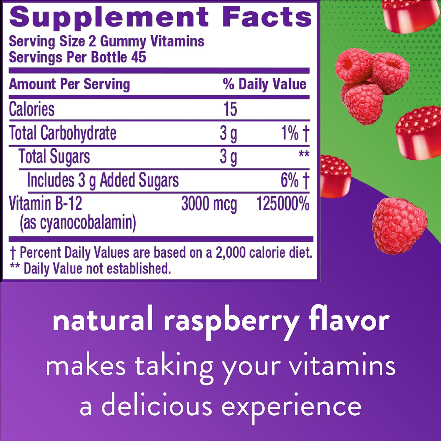 Vitafusion Calcium and Vitamin B12 Gummy Vitamins, 240 Gummies