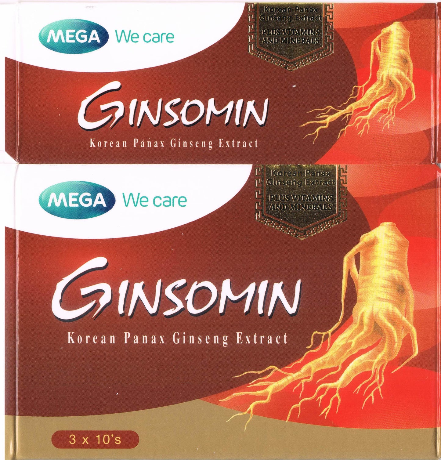 GINSOMIN Korean Panax Ginseng Extract Plus Multivitamin and Minerals Capsules 30 Count