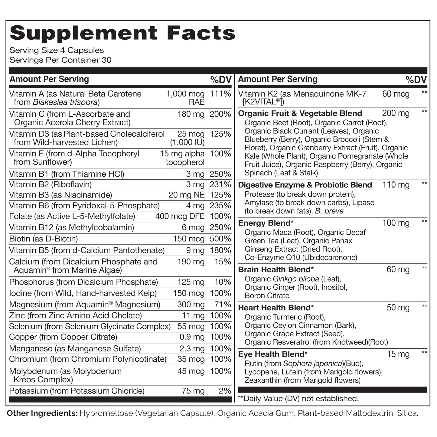 NATURELO Whole Food Multivitamin for Women and Men Capsules 240