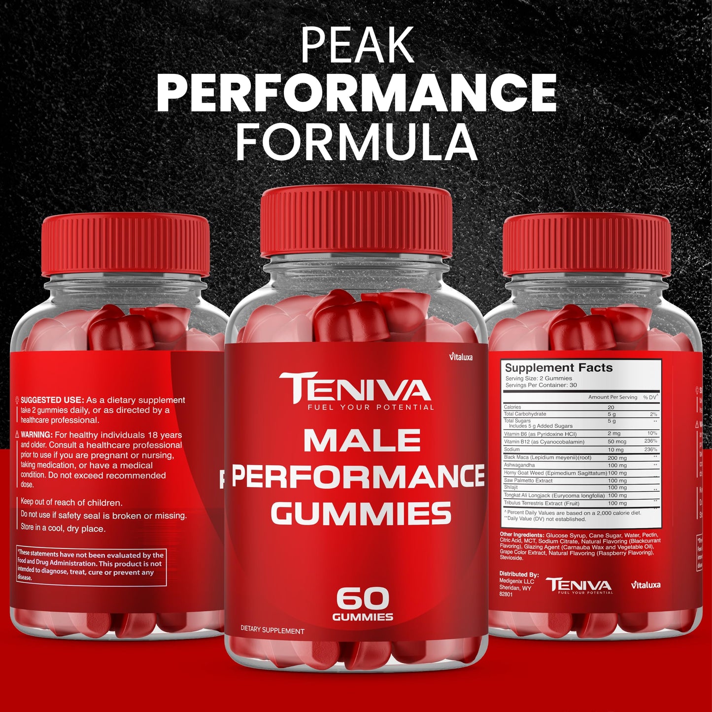 Vitaluxa Teniva Gummies 60 Count