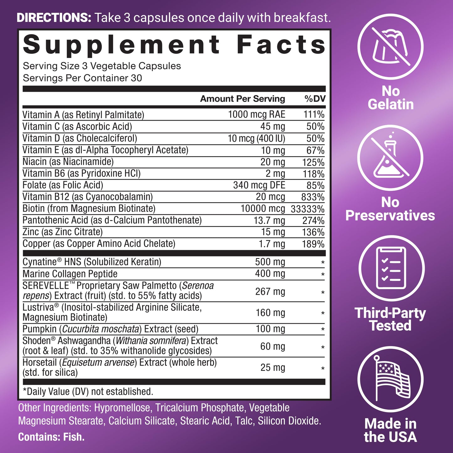 Force Factor Hair Growth Accelerator Pro Capsules, 90 Capsules
