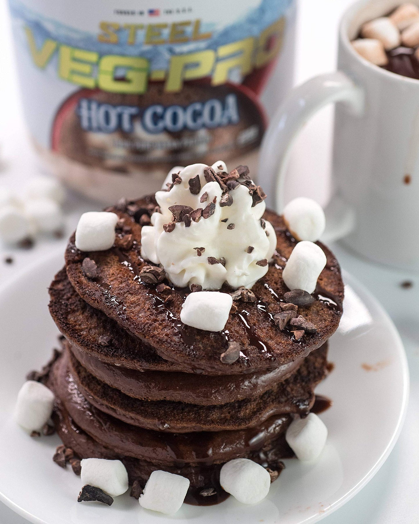 Steel Supplements Veg-PRO Vegan Protein Powder Hot Cocoa, 1.65 lb