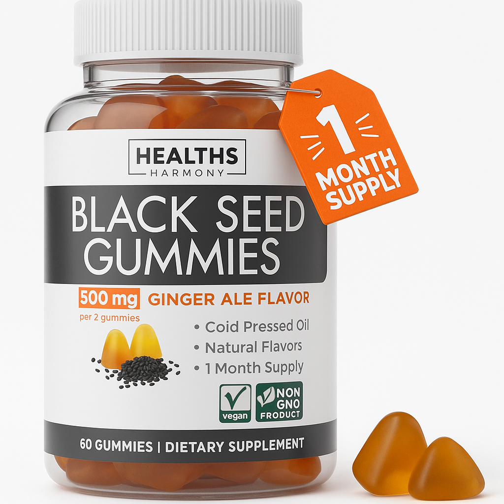 Healths Harmony Black Seed Oil Gummies 60 Count