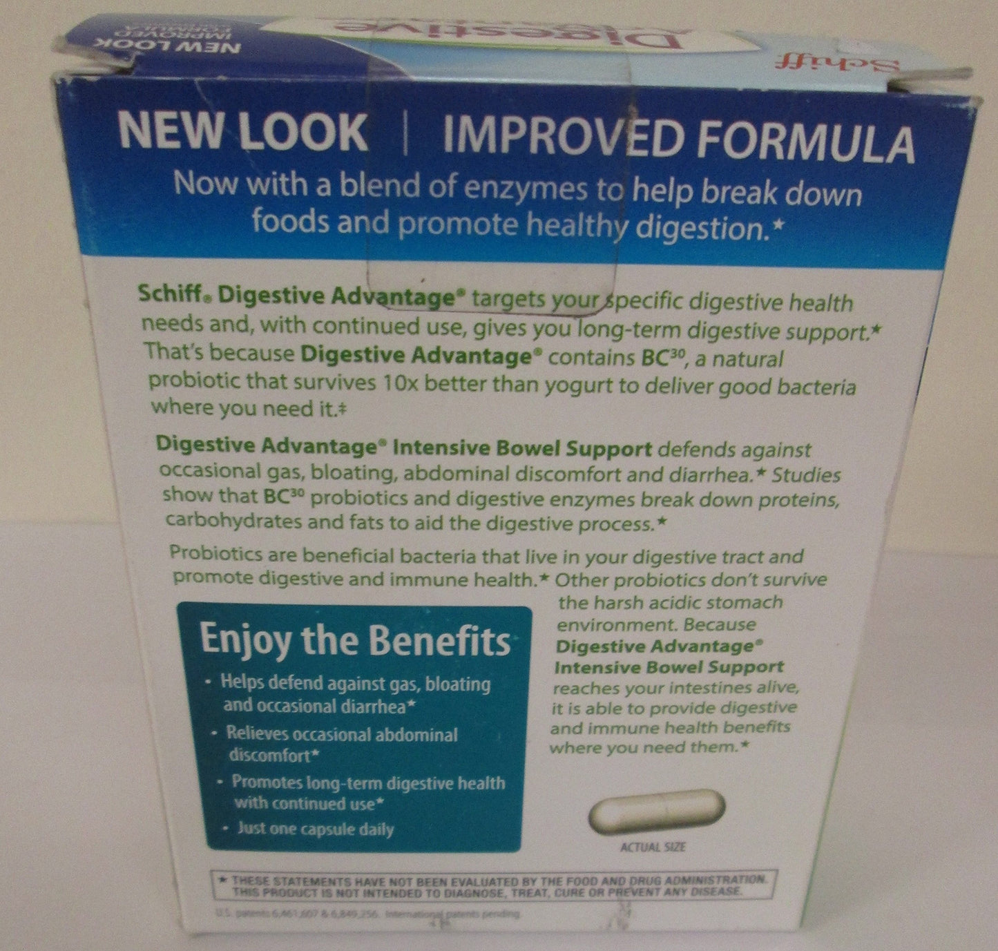 Digestive Advantage Intensive Bowel Support Dietary Supplements Capsules 32 Count