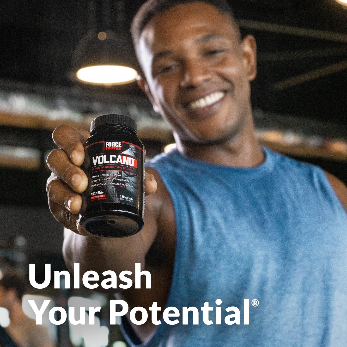 Force Factor Volcano Pre-Workout Nitric Oxide Booster Supplement for Men 360 Capsules