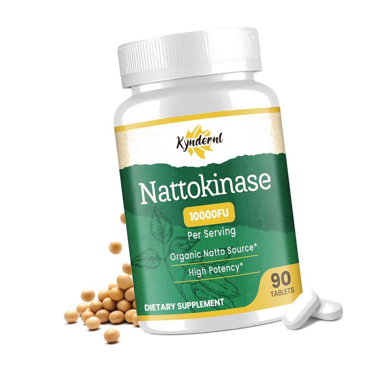 KYNDERNL Nattokinase Supplement 10000FU for Circulation Support, 90 Tablets