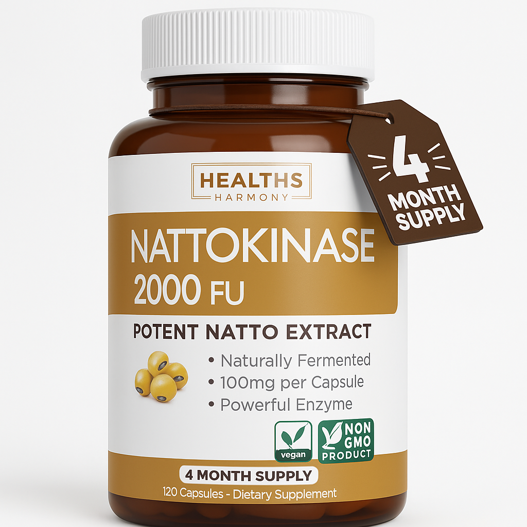 Healths Harmony Nattokinase 2000 FU Capsule, 120 Count