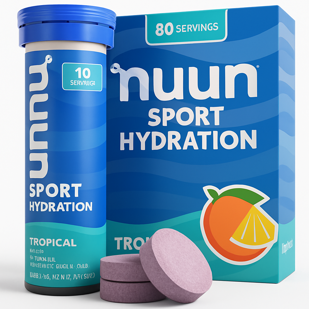 Nuun Sport Electrolyte Tablets, Tropical Flavor, 80 Count