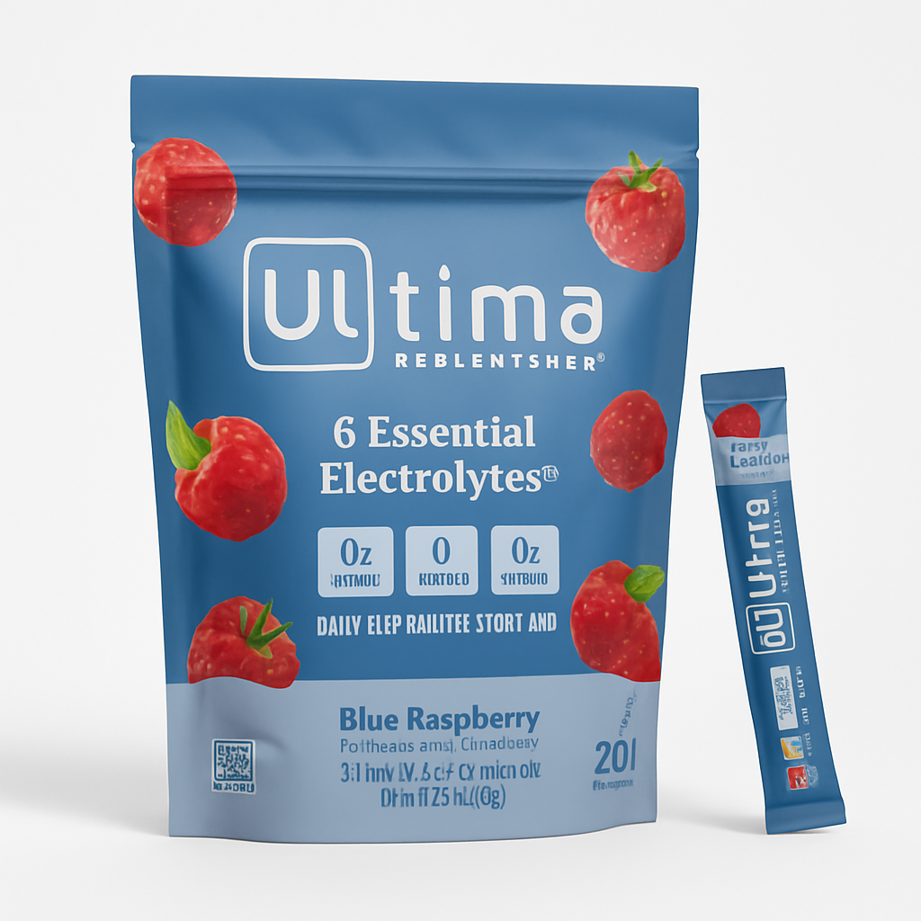 Ultima Replenisher Electrolyte Powder Packets Blue Raspberry 20 Count