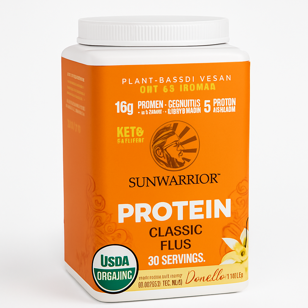 Sunwarrior Clean Vegan Protein Powder Vanilla 1.65 lb (1 Pack)