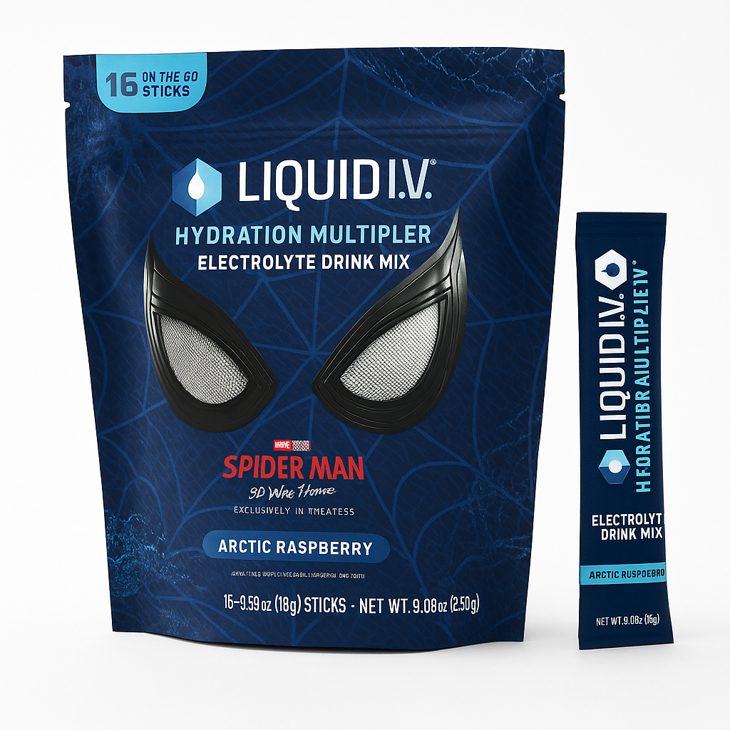 Liquid I.V. Hydration Electrolytes Powder Spider-Man 16 Count