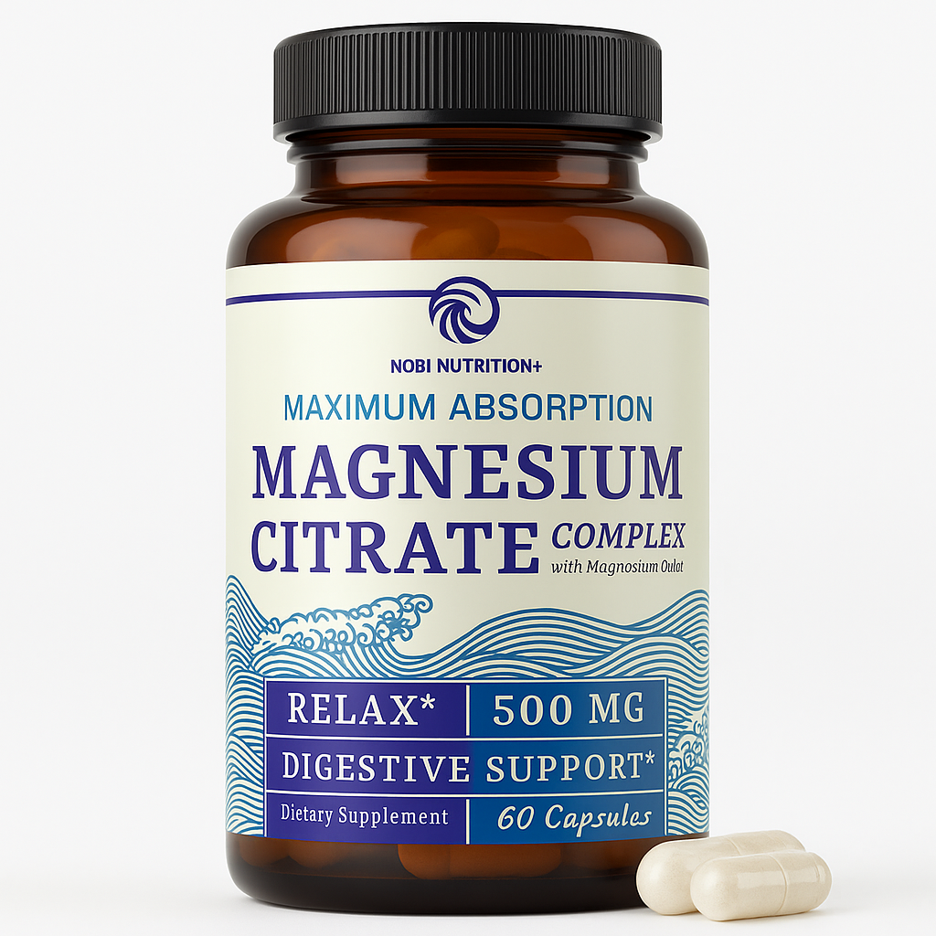 Nobi Nutrition Magnesium Citrate Complex 500 MG Capsule 60 Count