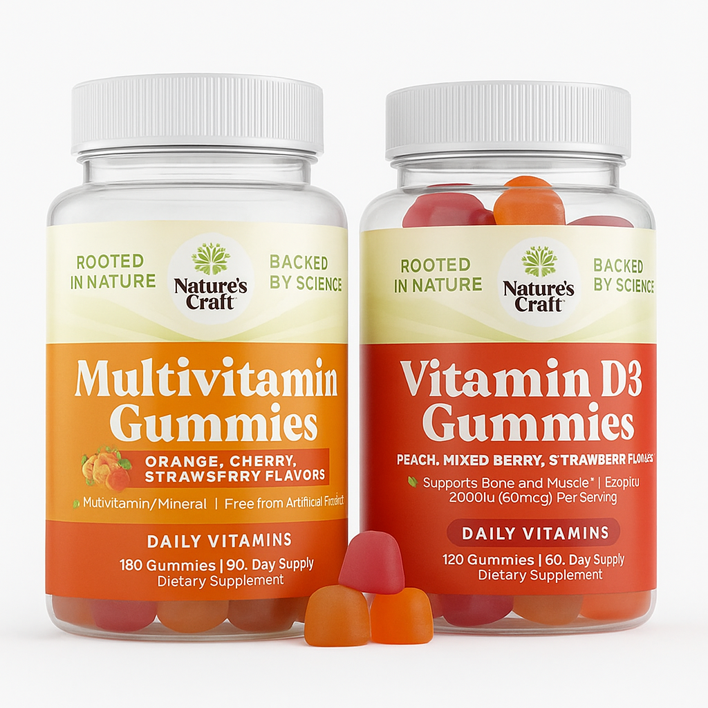 Nature's Craft Multivitamin Gummies Bundle for Adults - 300-Count