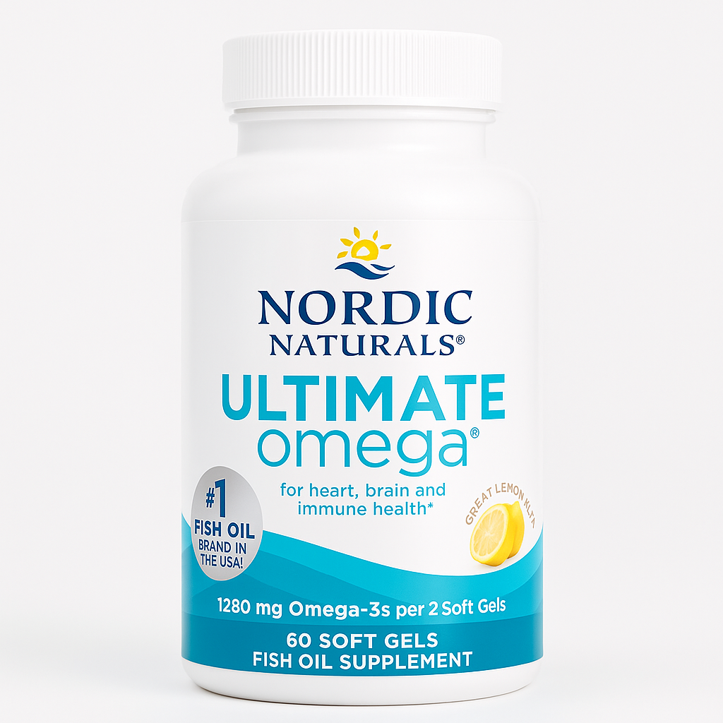 Nordic Naturals Ultimate Omega Soft Gels - Lemon Flavor - 120 Count