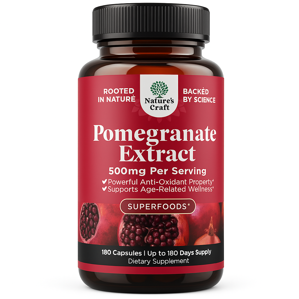 Nature's Craft Pomegranate Extract Capsule 180 Count