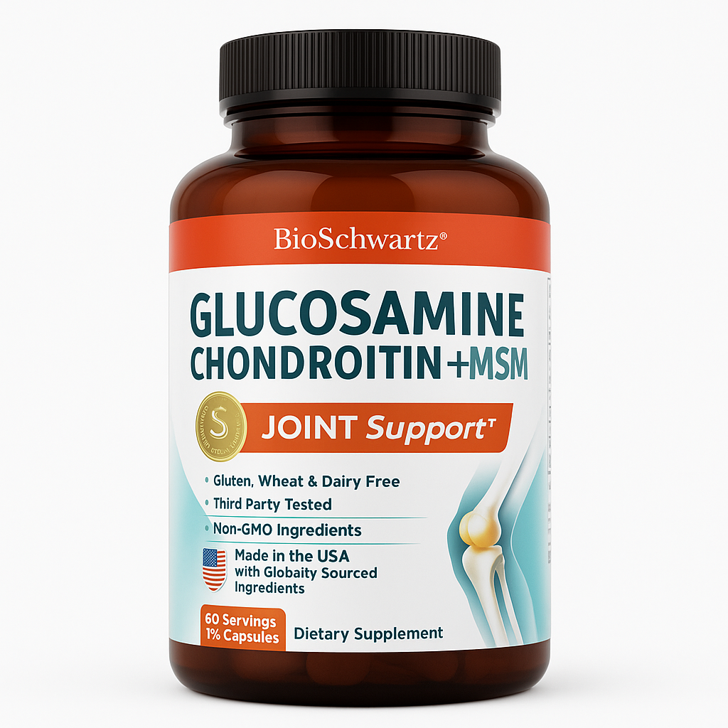 BioSchwartz Glucosamine Chondroitin MSM Joint Support Capsule, 180