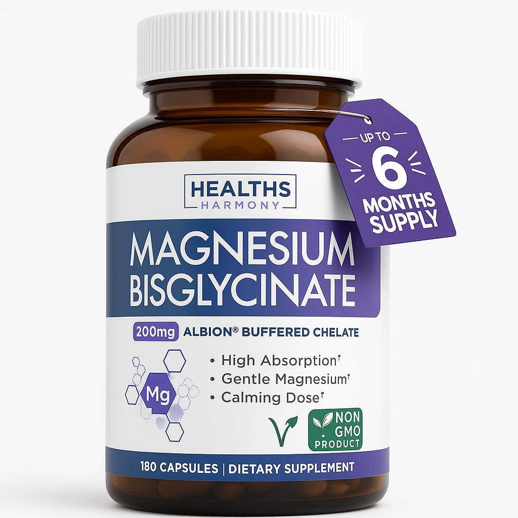 Healths Harmony Magnesium Bisglycinate Capsules 180 Count