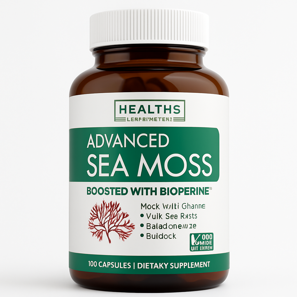Healths Harmony Organic Irish Sea Moss Capsules, 180 Count