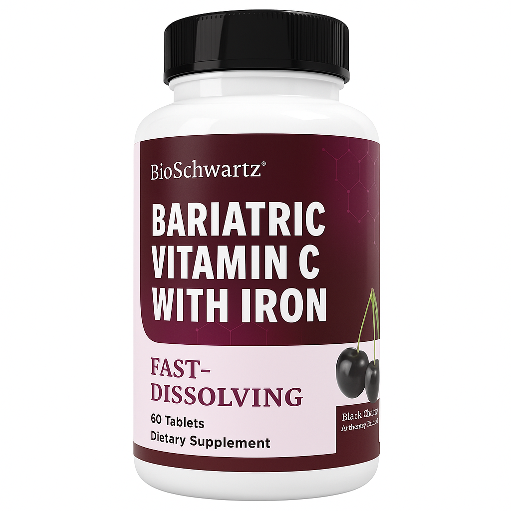 BioSchwartz Bariatric Vitamin C with Iron Tablet, 60 Count