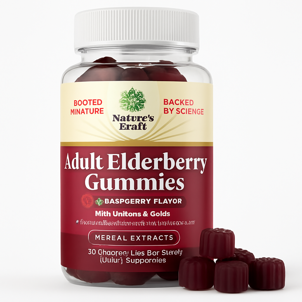 Nature's Craft Elderberry Gummies with Vitamin C & Zinc, 90 Count