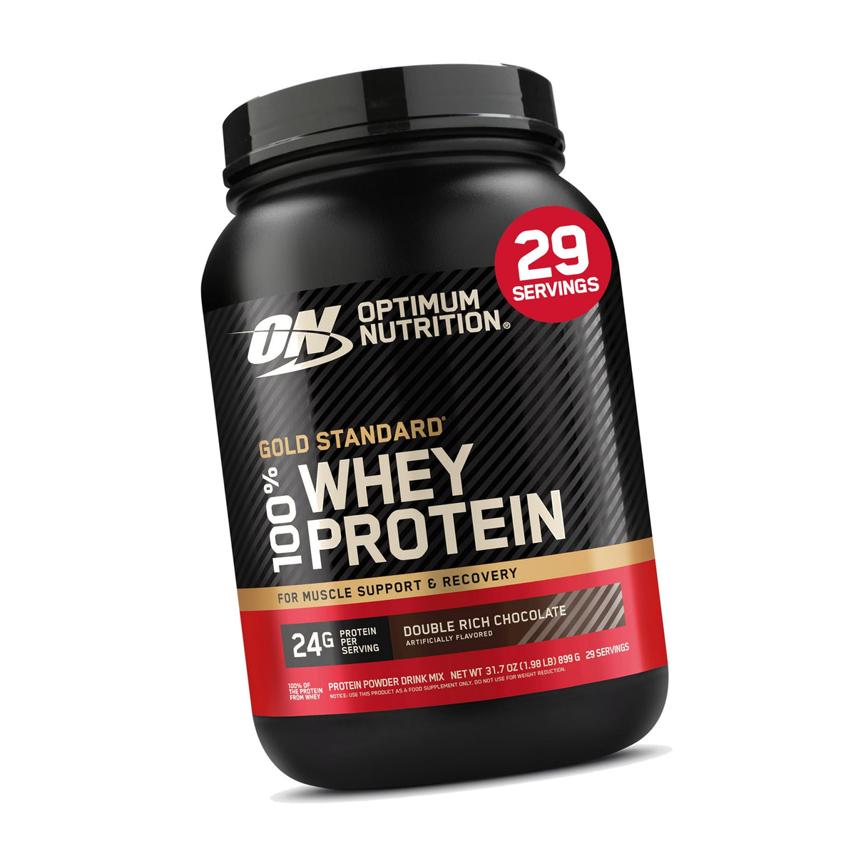 Optimum Nutrition Gold Standard Whey Protein, Double Rich Chocolate, 2 LB
