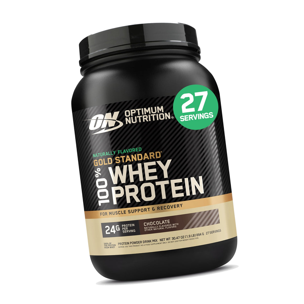 Optimum Nutrition Gold Standard Whey Protein Powder, Chocolate, 2 LB