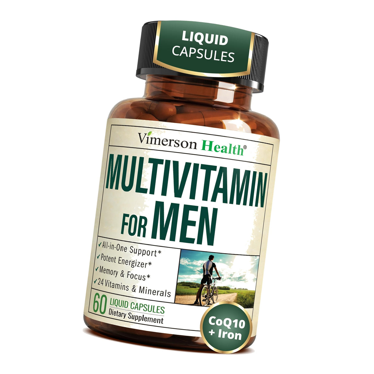Multivitamin for Men – Vitamins & Minerals – Daily Wellness, 60 Liquid Caps
