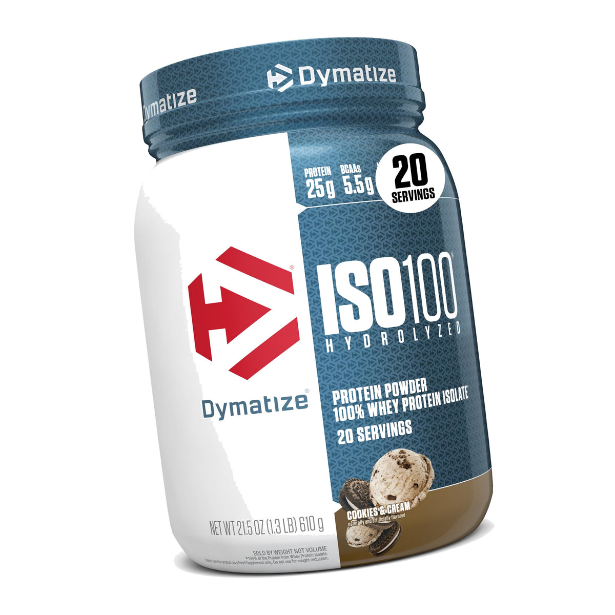 Dymatize ISO100 Protein Powder, 100% Whey Isolate, Cookies & Cream