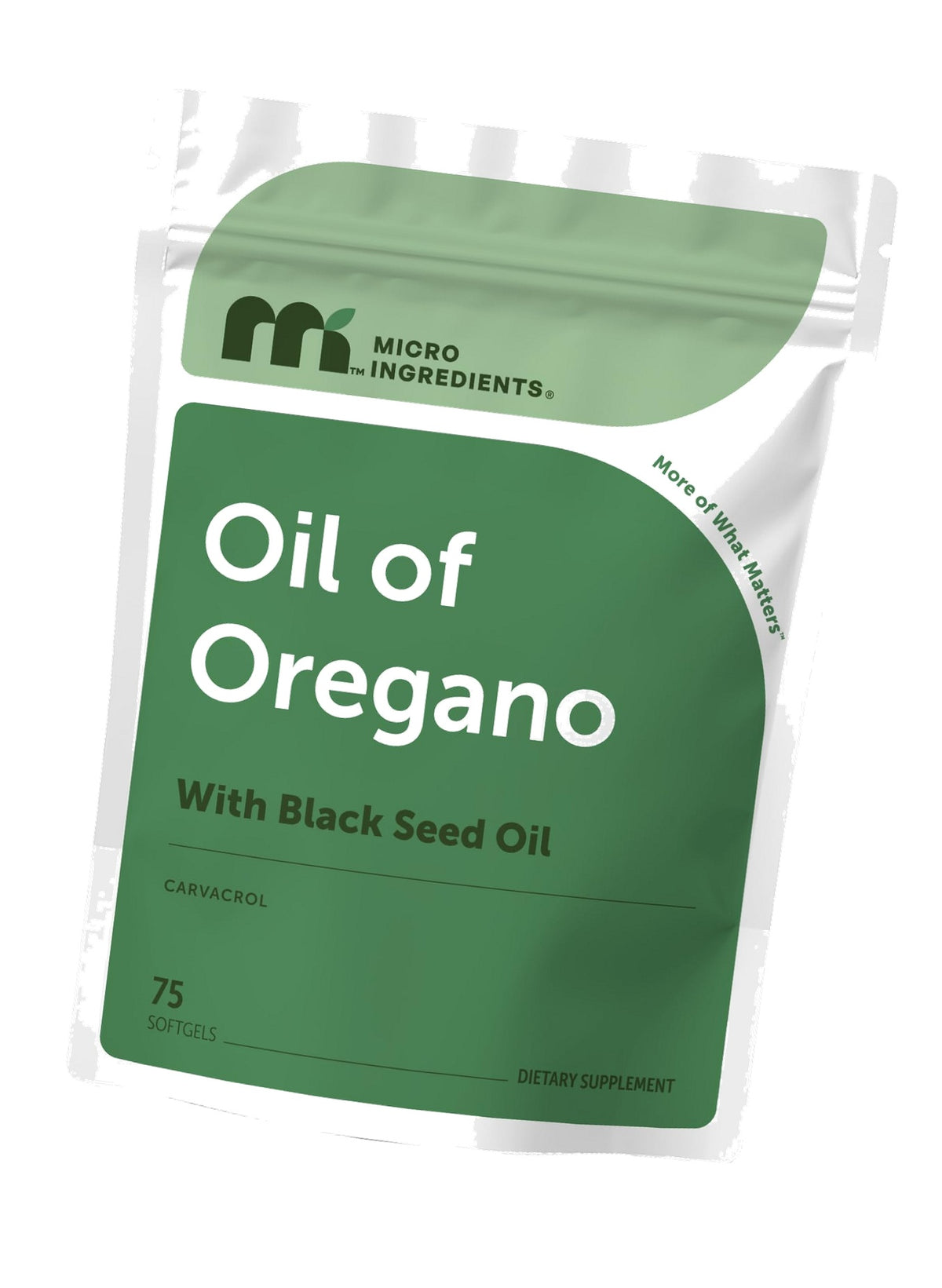 Micro Ingredients Oil of Oregano with Black Seed Oil, 75 Softgels | 2-in-1 Oregano Oil & Black Seed Oil Complex | 4X Strength Carvacrol & Thymoquinone Formula, Plant Based | Non-GMO, No Gluten