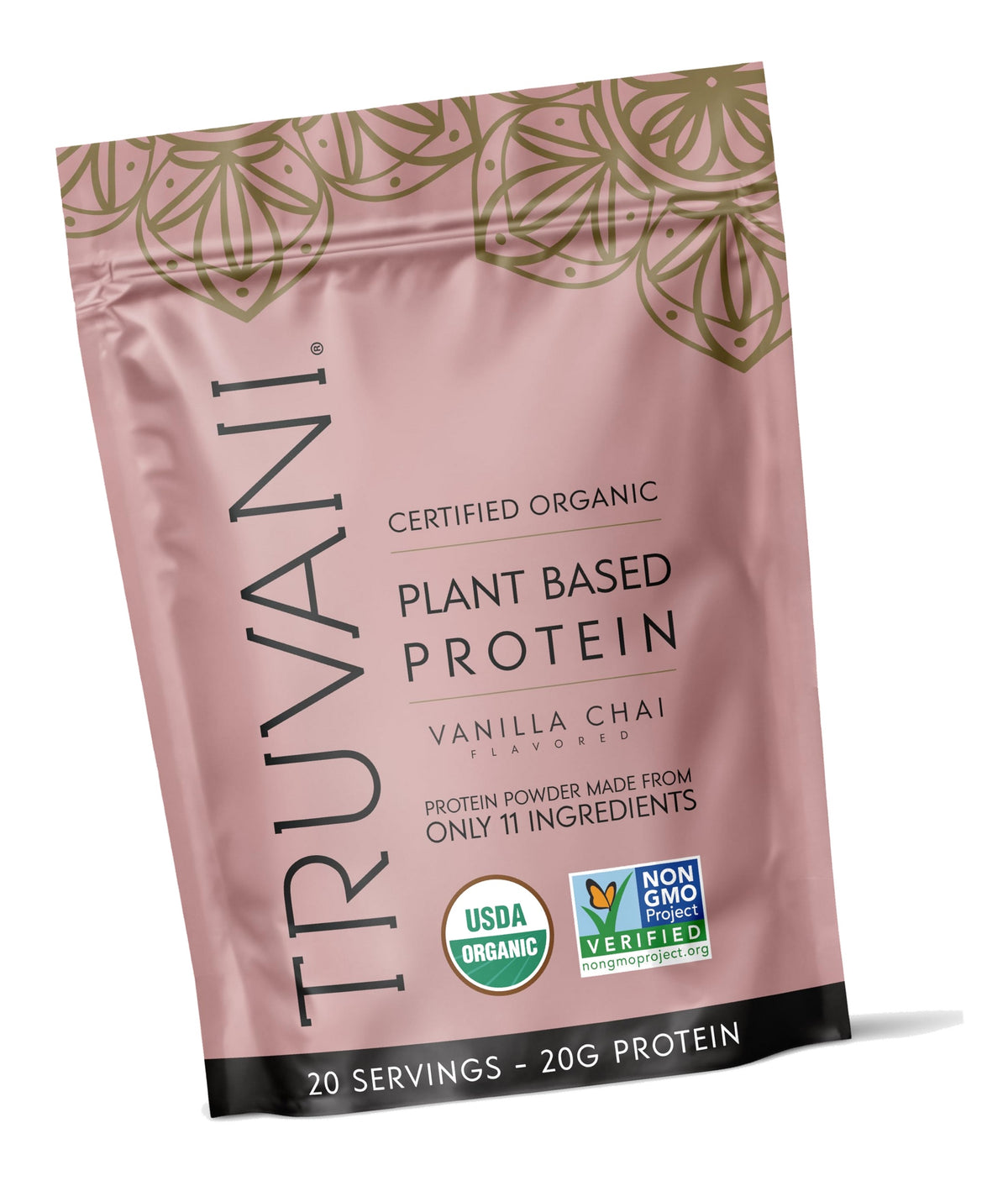 Truvani Organic Plant Based Protein Powder | Vanilla Chai | 20 Servings