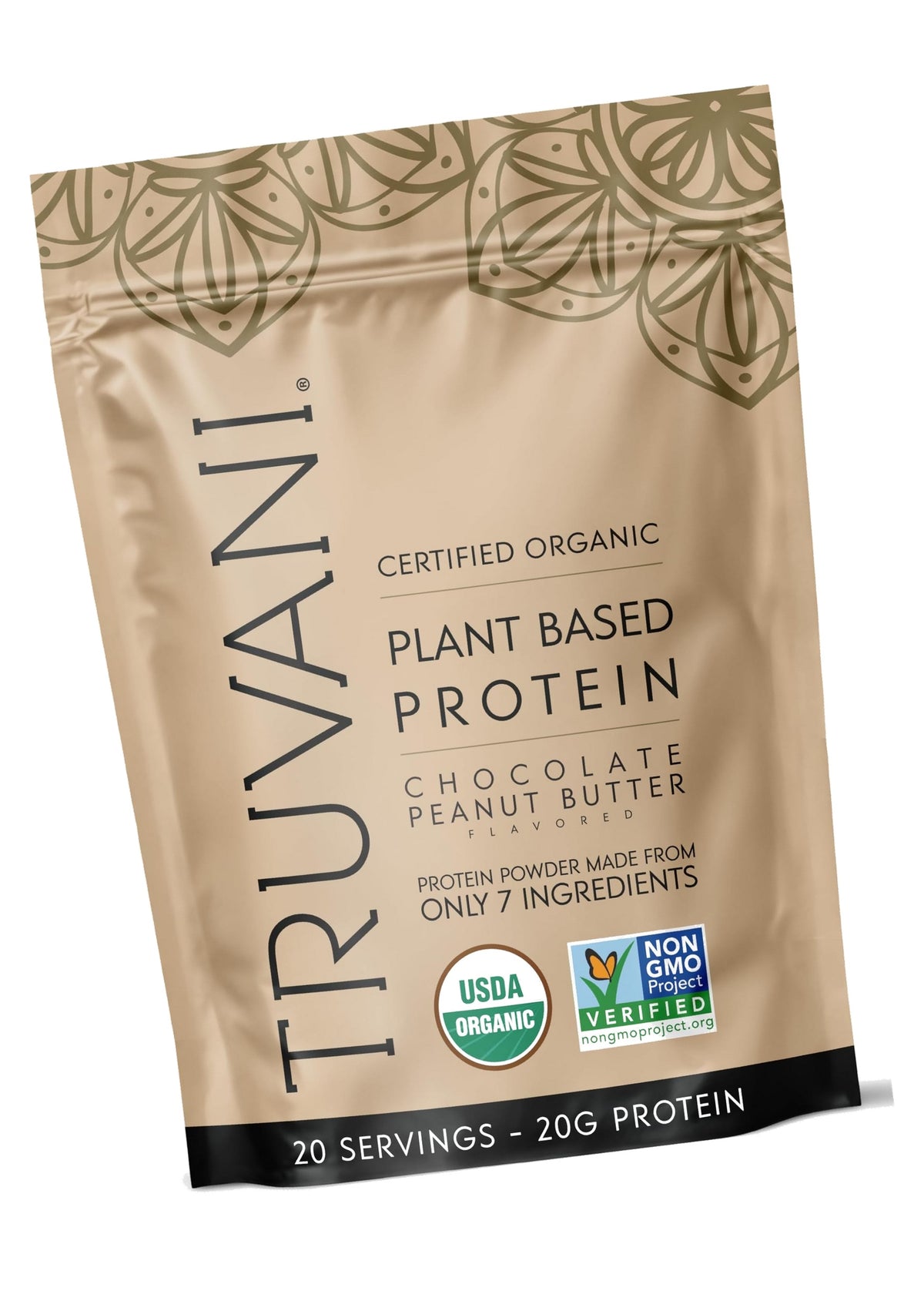 Truvani Organic Plant Based Protein Powder | Chocolate Peanut Butter