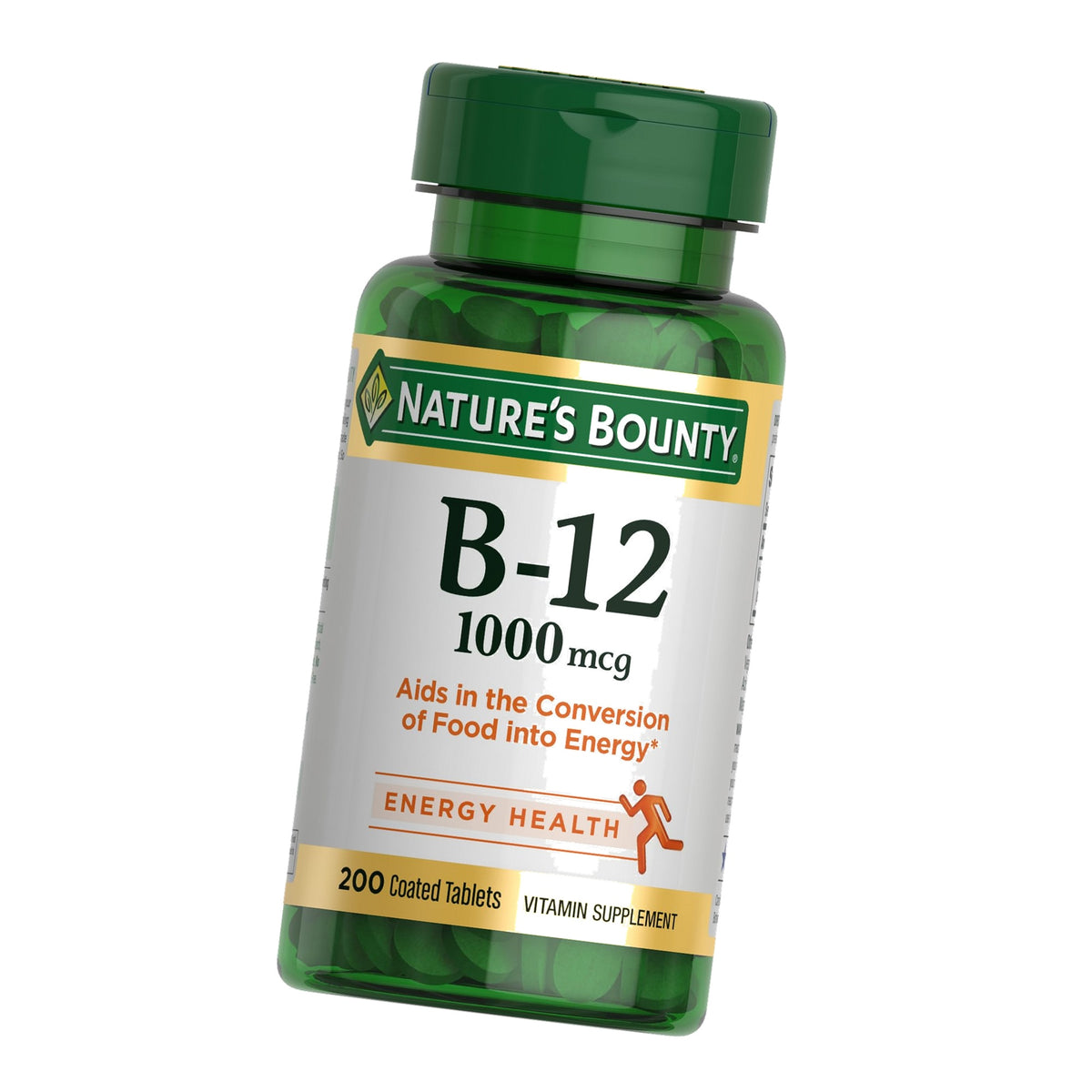 Nature's Bounty Vitamin B12 1000 mcg Caplets, 200 ct