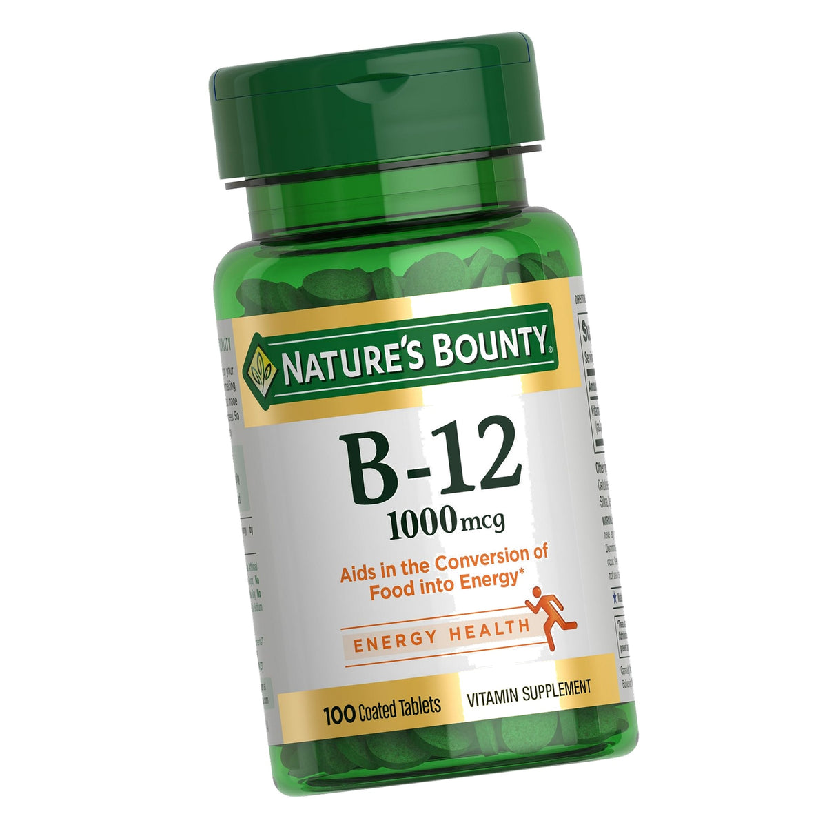 Vitamin B12 by Nature's Bounty, Vitamin Supplement, Supports Energy Metabolism and Nervous System Health, 1000mcg, 100 Tablets