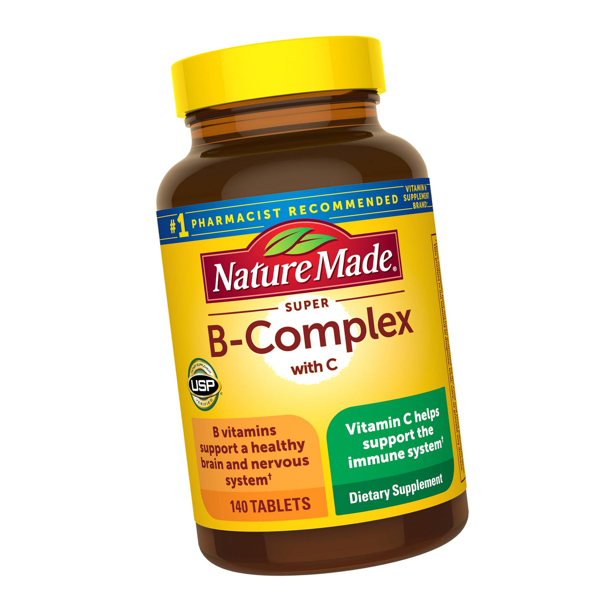 Nature Made Super B Complex with Vitamin C & Folic Acid, 140 Tablets
