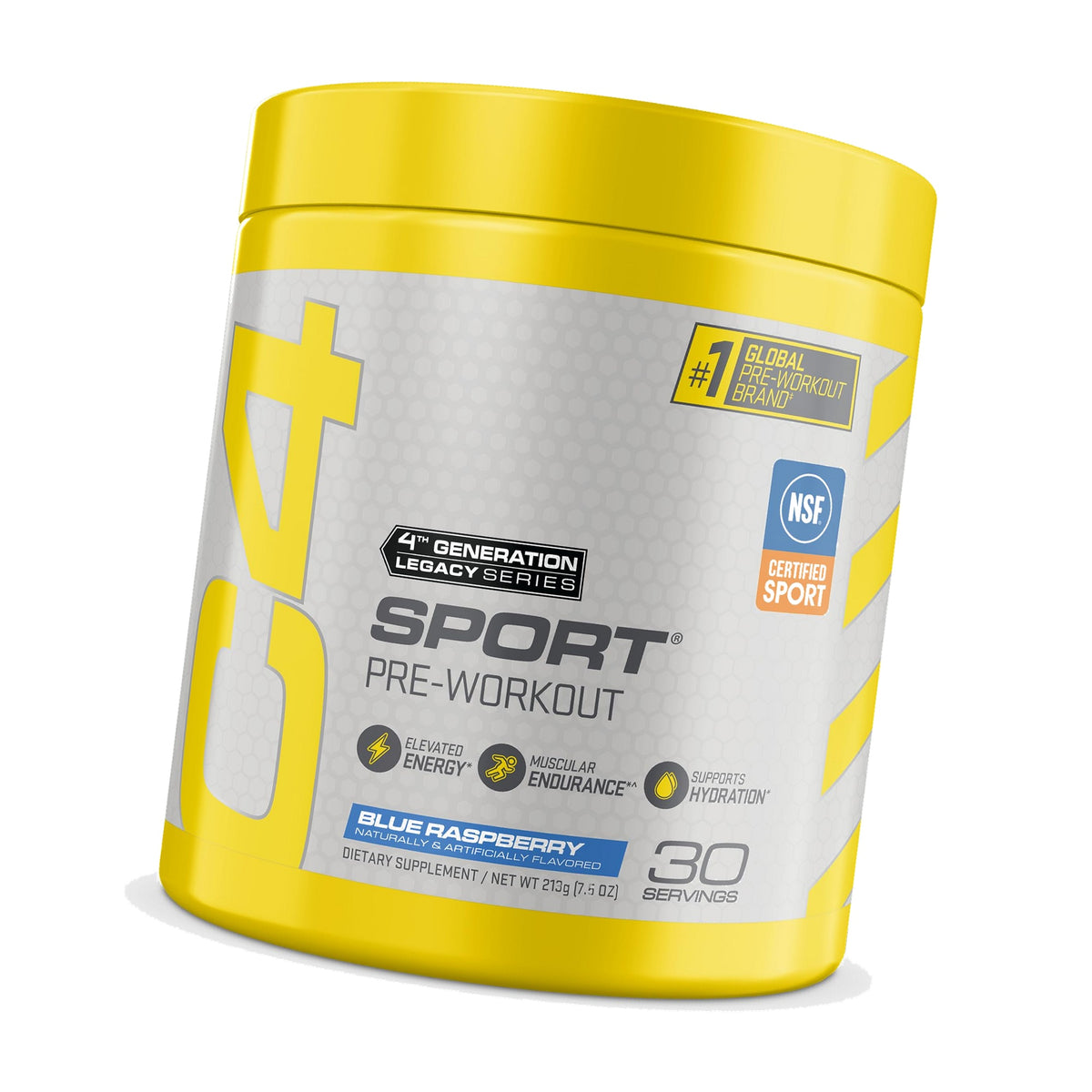 C4 Sport Pre Workout Powder with 135mg Caffeine, Blue Raspberry, 30 Serv