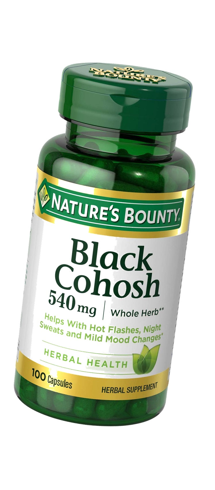 Nature's Bounty Black Cohosh Root Supplement, 450 mg, 100 Capsules