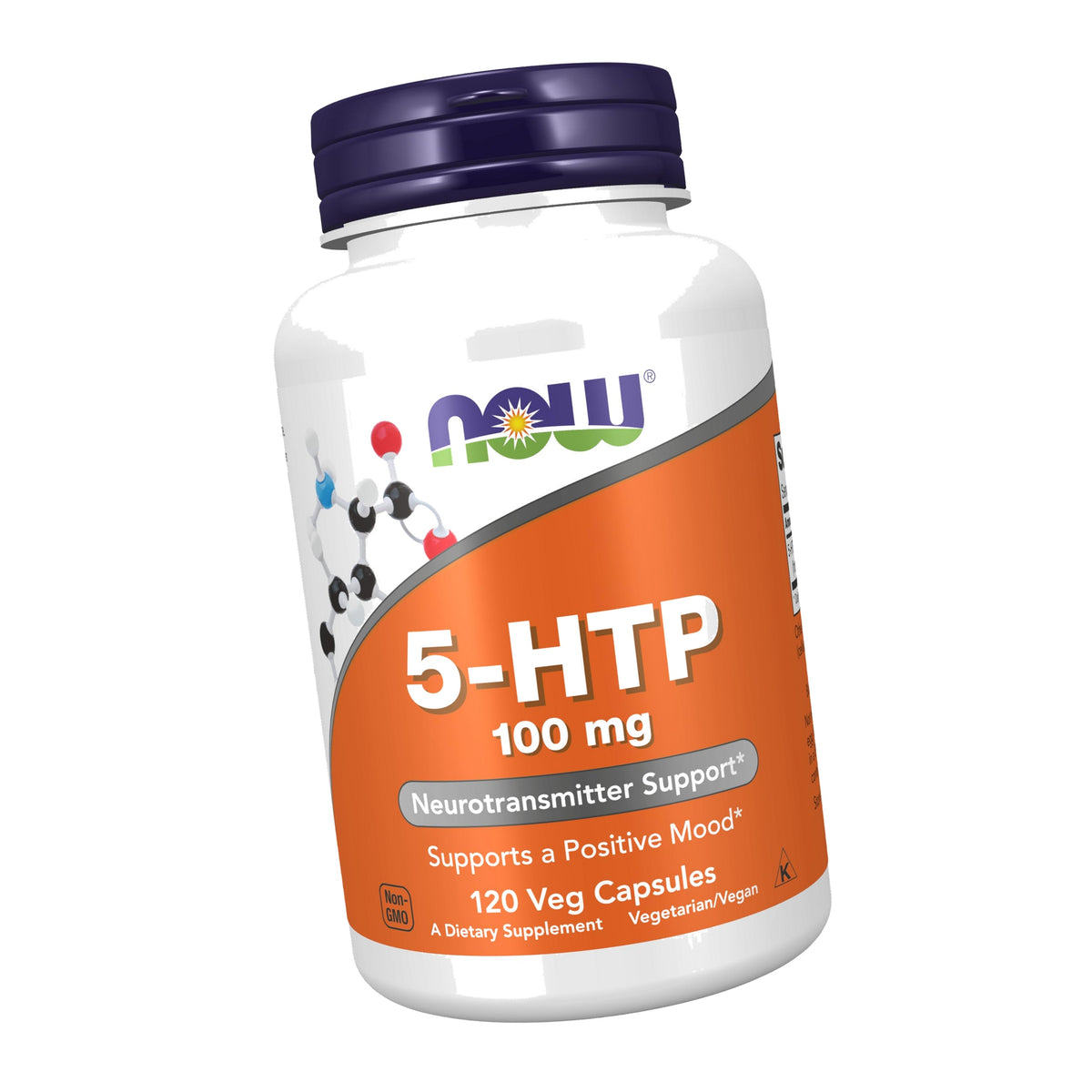 NOW Supplements, 5-HTP (5-hydroxytryptophan) 100 mg, 120 Veg Caps