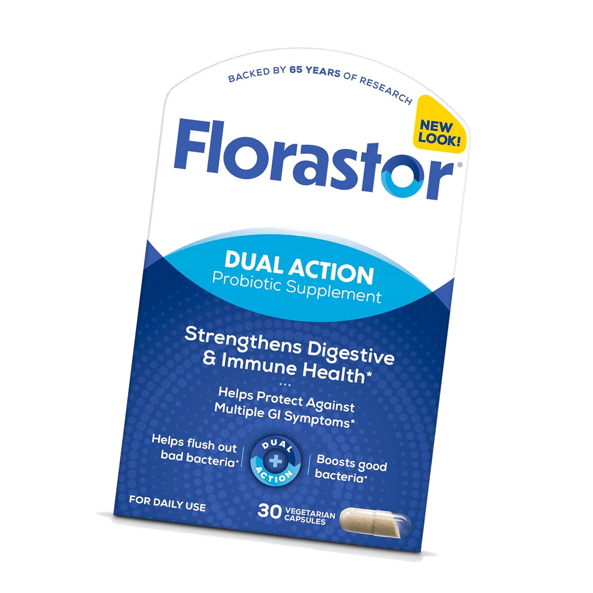 Florastor Probiotic for Digestive and Immune Health, 30 Capsules