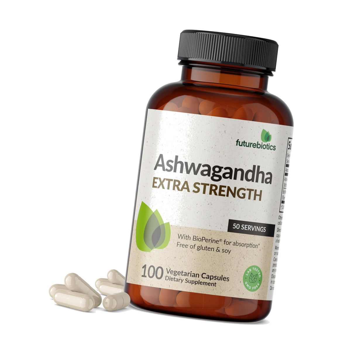 Futurebiotics Ashwagandha Extra Strength Stress & Mood Support 100 Capsules