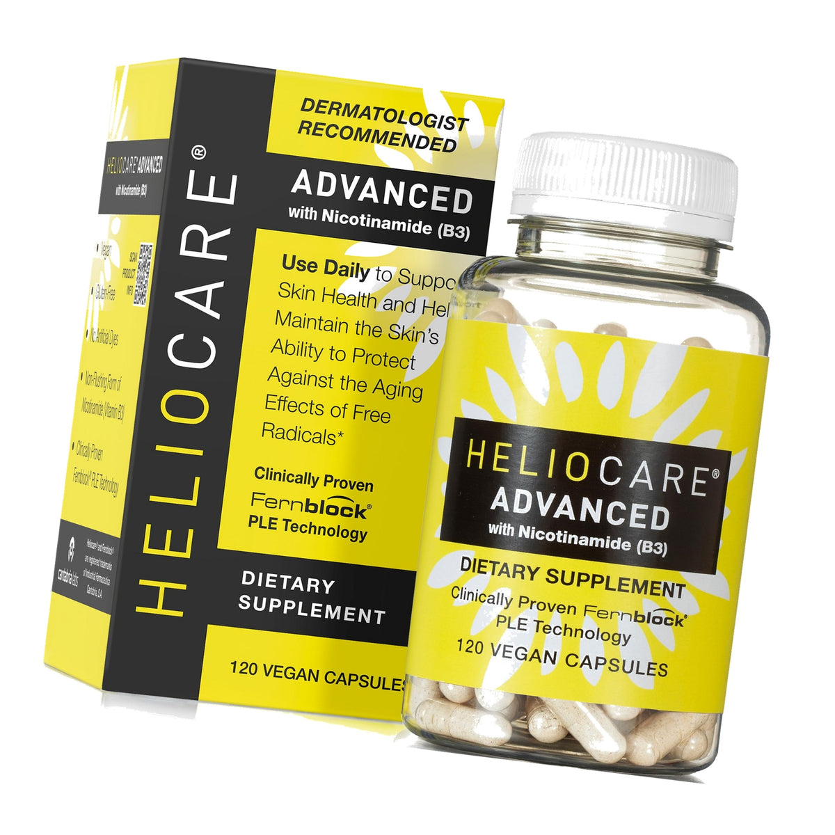 Heliocare Advanced with Nicotinamide Antioxidant Supplement, 120 Capsules